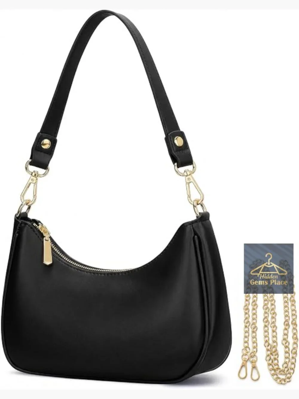 Mini Hobo Shoulder Bag Vegan Leather Crossbody Purse